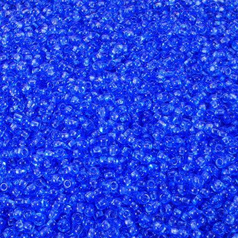 PERLES DE ROCAILLE PRECIOSA, CRISTAL BLEU, TRANSPARENT 10 / 0