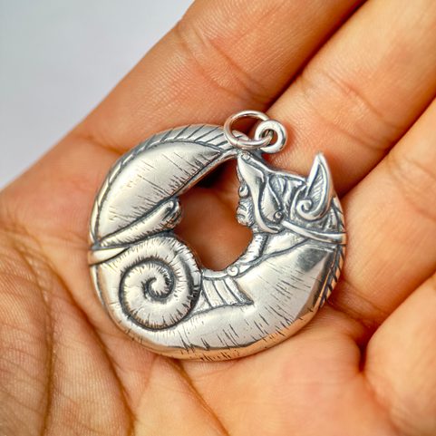 RENARD CELTIQUE, PENDENTIF ARGENT