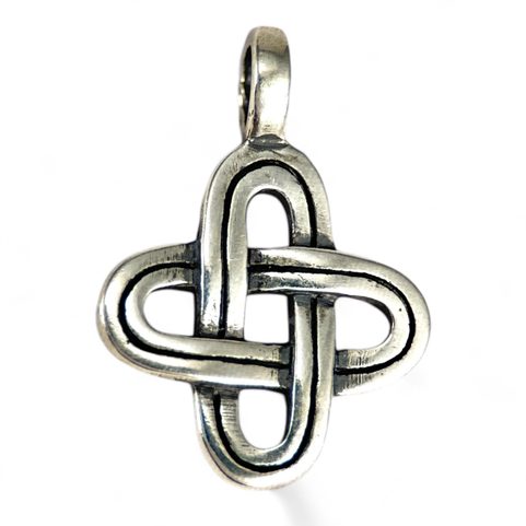 EINZELKNOTEN, ANHÄNGER SILBER 925