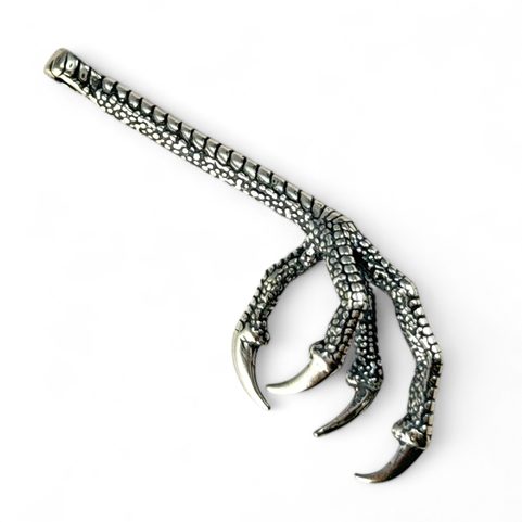 BIRD CLAW, PENDANT, SILVER