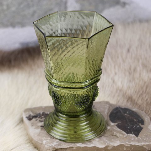 HEXAGON WINE GLASS, 16TH CENTURY GERMANY