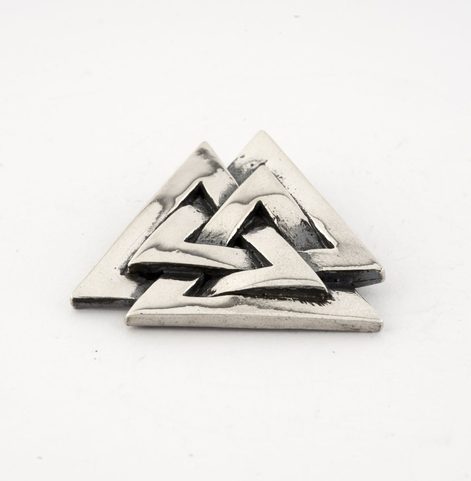 VALKNUT, SILVER VIKING PENDANT, AG 925