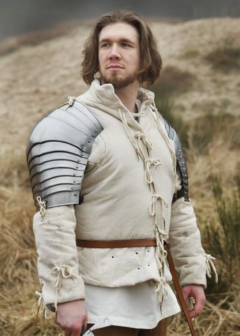 AISSELLES MÉDIÉVALES, PROTECTION DES ÉPAULES, LA PAIRE, ACIER DE 1,2 MM