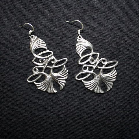 ART NOUVEAU TIN EARRINGS
