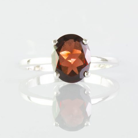 ALIOTH, RING, GARNET SILVER 925/1000