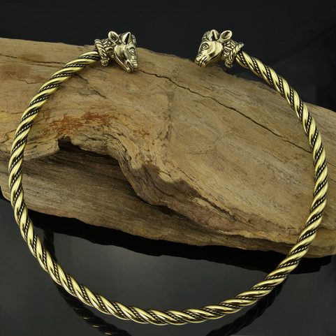 CELTIC TORC, BULL'S HEADS, TRICHTINGEN, GERMANY