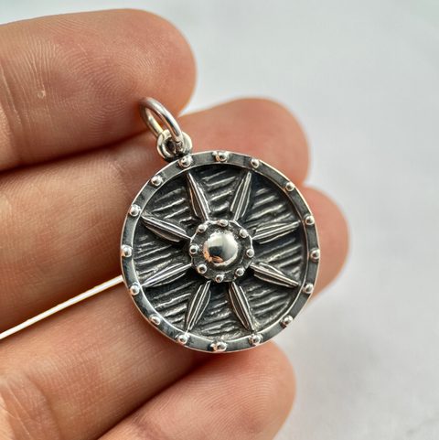 BOUCLIER VIKING - PENDENTIF, ARGENT