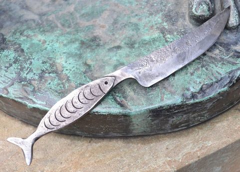 FISH, HAND FORGED KNIFE