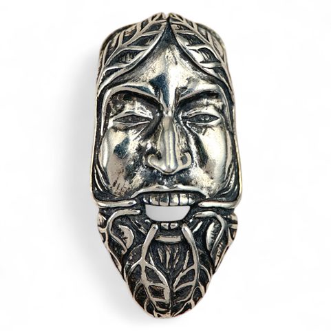 GREEN MAN, THE LORD OF THE NATURE AND REBIRTH, SILVER PENDANT AG 925