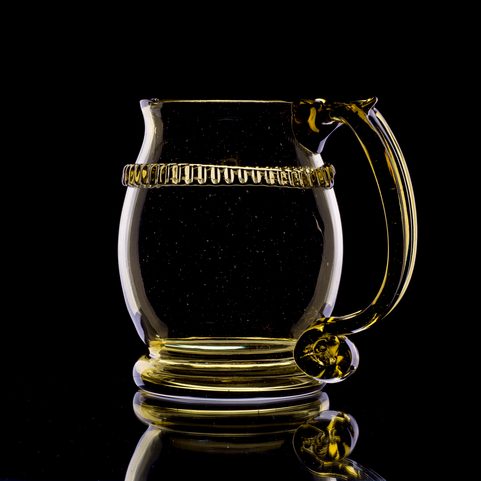PINT, HISTORICAL GREEN FOREST GLASS