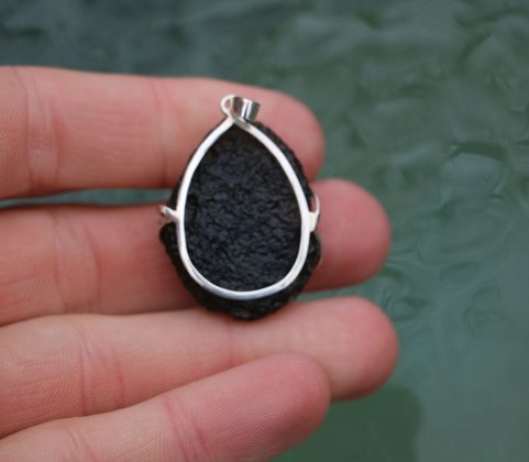 LARA, PENDENTIF EN ARGENT, MOLDAVITE AG 925
