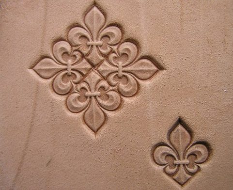 LILIEN - FLEUR DE LIS, LEDERSTEMPEL