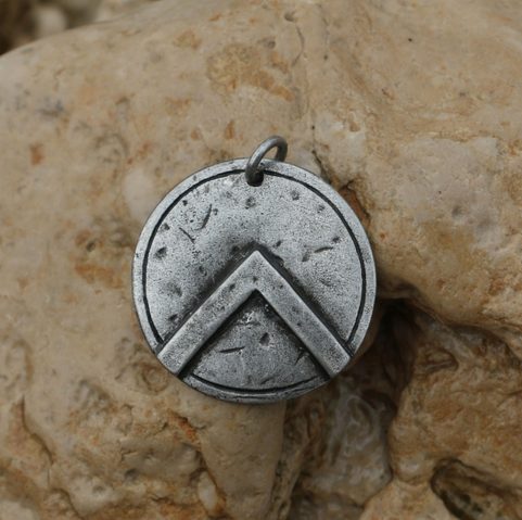 SPARTAN SHIELD, PENDANT, ZINC