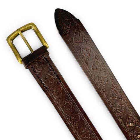 FLEUR MEDIEVAL MOTIF, LEATHER BELT