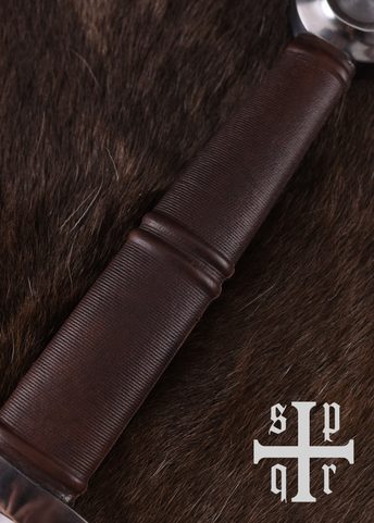 MEDIEVAL BASTARD SWORD WITH SCABBARD, BLUNT