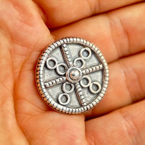 SUN CIRCLE, OPPIDUM ZAVIST, CELTIC PENDANT, SILVER