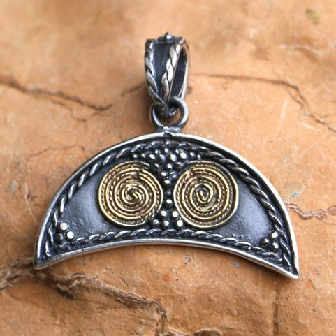 LUNA SLAVIC WOMEN'S PENDANT, GOLD-PLATED SILVER