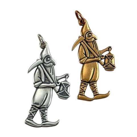 MEDIEVAL MINER - MINING DWARF, PENDANT, SILVER 925/1000