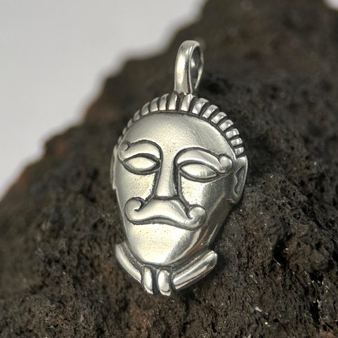 CELTIC HEAD, MSECKE ZEHROVICE, SILVER PENDANT