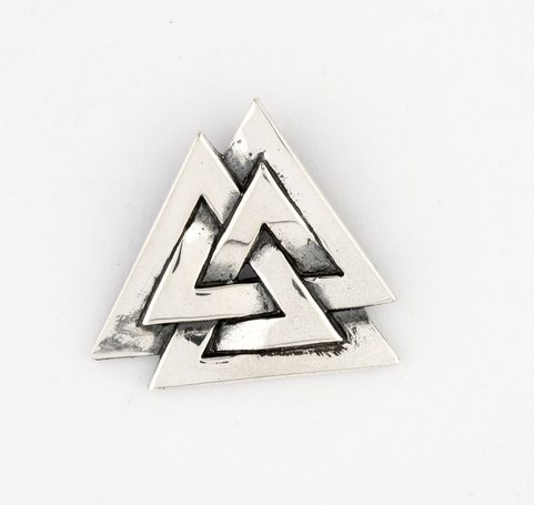 VALKNUT, SILVER VIKING PENDANT, AG 925