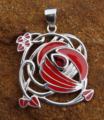 GAELIC INSPIRATION, ART NOUVEAU PENDANT, AG 925