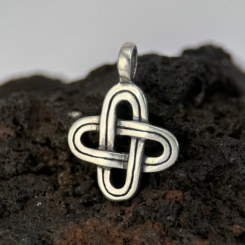 EINZELKNOTEN, ANHÄNGER SILBER 925