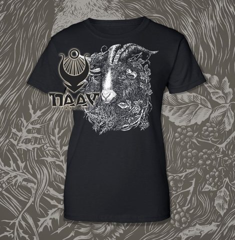GOAT, WOMEN'S T-SHIRT BLACK, DRUID COLLECTION