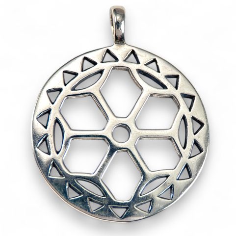 SOLAR CIRCLE, ROKCANY - BOHEMIA,SILVER PENDANT 11G