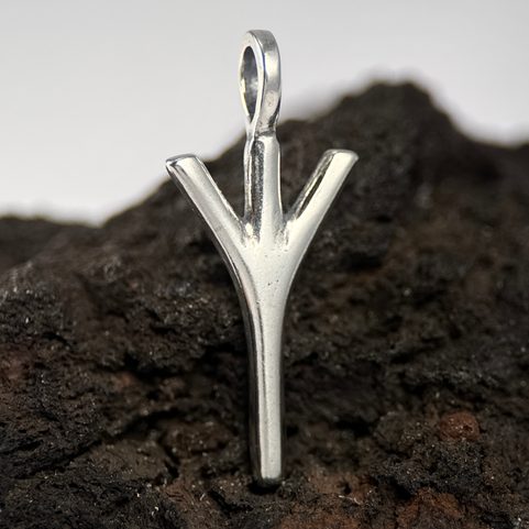 ALGIZ, SILBER-ANHÄNGER, AG 925