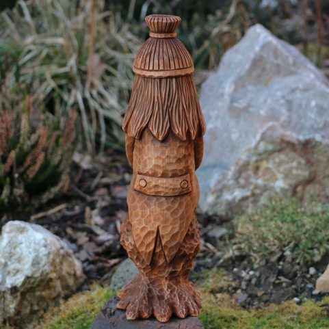 VODNIK - WATER SPIRIT - VODYANOY, WOODEN CARVED FIGURE FROM THE CARPATHIANS