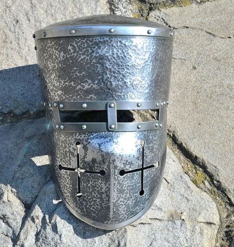 MÉDIÉVALE CASQUE CRUSADER, 13ÈME SIÈCLE