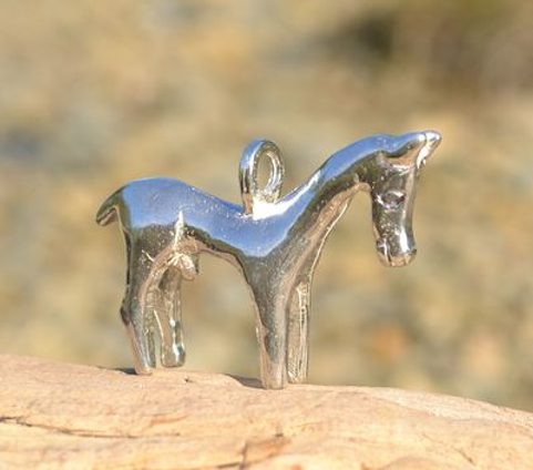 SILVER CELTIC HORSE PENDANT, JOEUVRES, SILVER 925