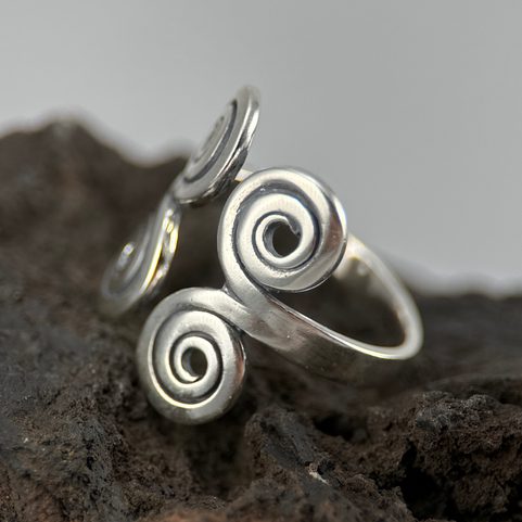 RING WITH SPIRALS, BALTIC, 10TH CENTURY, SILVER 925/1000