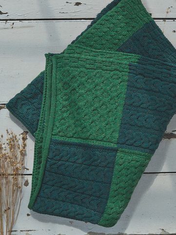 MOIRA WOOL BLANKET, IRELAND GREEN