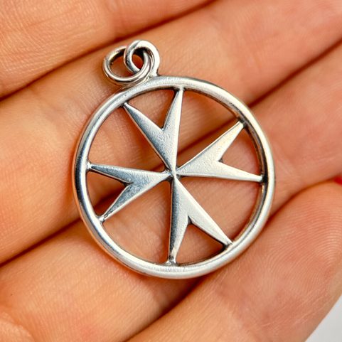 TEMPLAR CROSS, PENDANT, SILVER 925