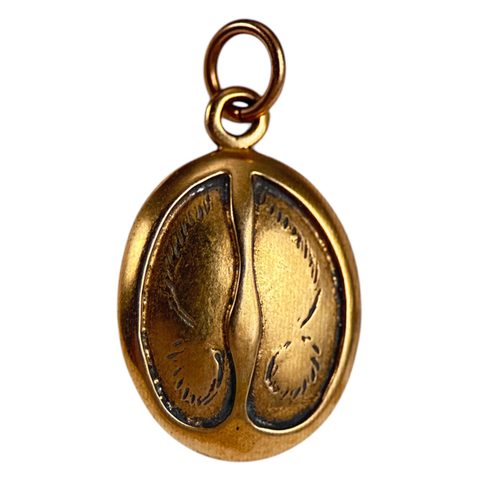 DEER TRACK, PENDANT, BRONZE