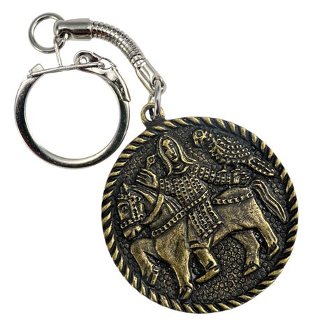 FAUCONNIER MÉDIÉVAL MORAVIA MAGNA PORTE-CLÉS EN ZINC