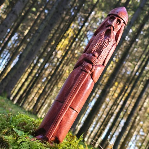 PERUN, SLAVIC GOD, CARVED STATUE