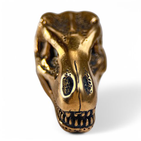 TYRANNOSAURUS REX, T-REX, SKULL PENDANT, BRONZE