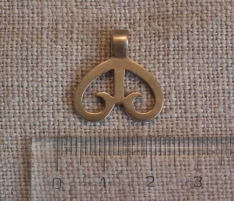 HEART LUNULA, BRONZE PENDANT