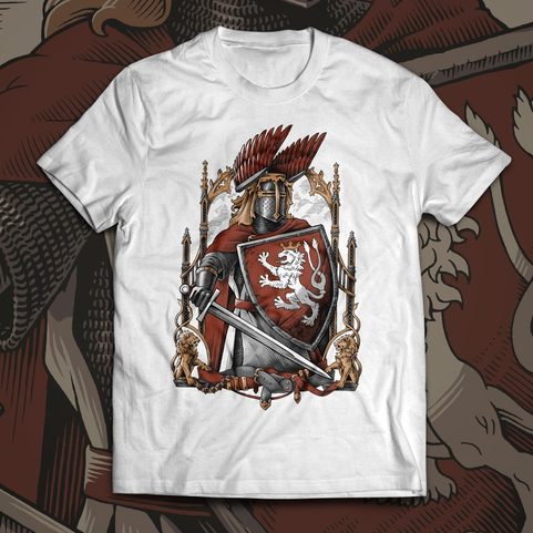 KING IRON AND GOLDEN - PREMYSL OTAKAR II., WHITE T-SHIRT