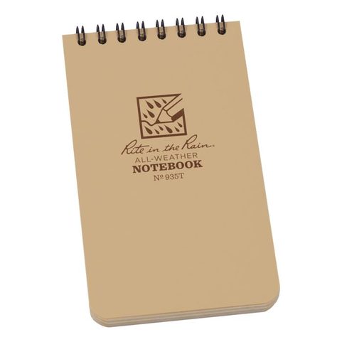 RITE IN THE RAIN - ALL-WEATHER NOTEBOOK - 3X5'' - 935 - TAN