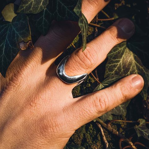 KELTISCHER RING, BOJE, DIREKTE REPLIK, GEGOSSEN NACH ORIGINAL, AG 925, 10G