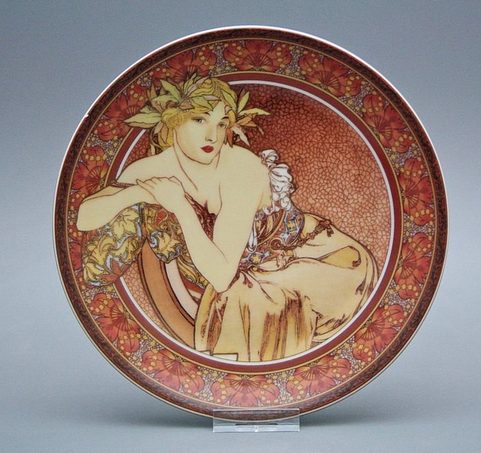 PLAQUE ALFONS MUCHA - EN AMOUR