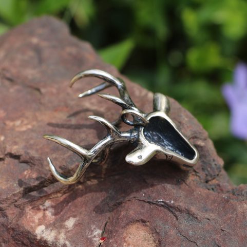 DEER, NECKLACE, STERLING SILVER