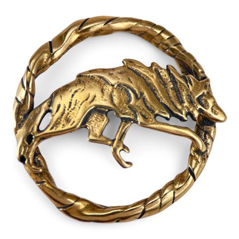 LOUP, BROCHE COSTUME, BRONZE