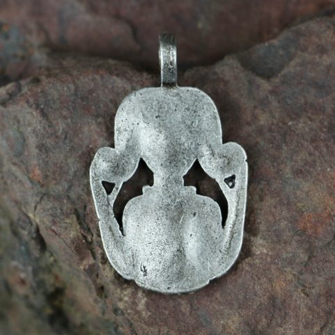 CELTIC GODDESS, ZINC PENDANT, ANTIQUE SILVER