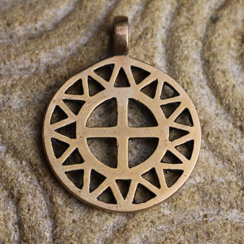 SUN SYMBOL, BRONZE PENDANT