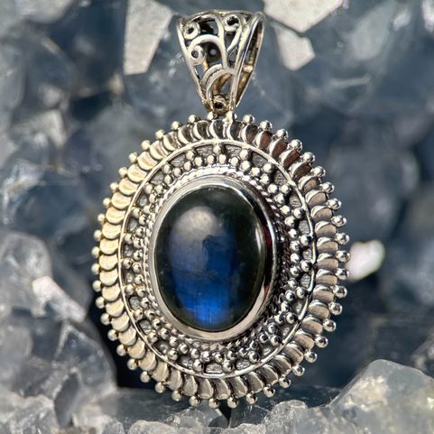ATLANTIS, SILVER PENDANT, LABRADORITE, AG 925/1000