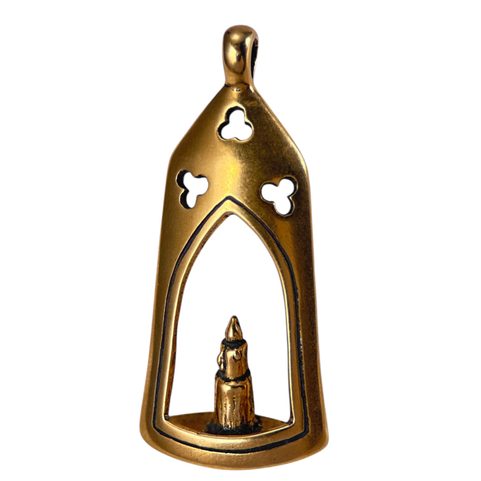LANTERNE MÉDIÉVALE - LUMIÈRE POUR L'ÂME, PENDENTIF EN BRONZE
